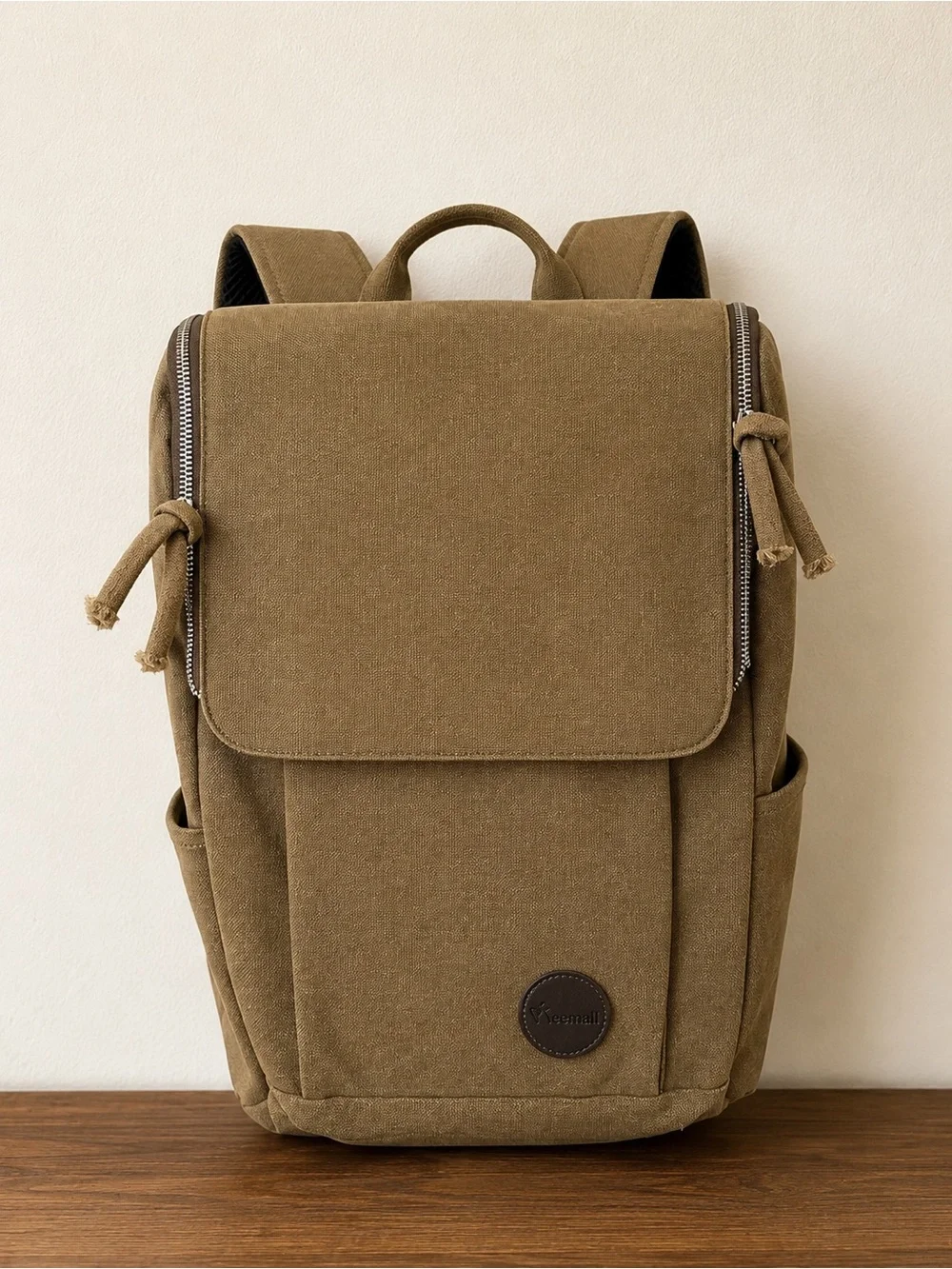 Olive Green Canvas Men's Backpack